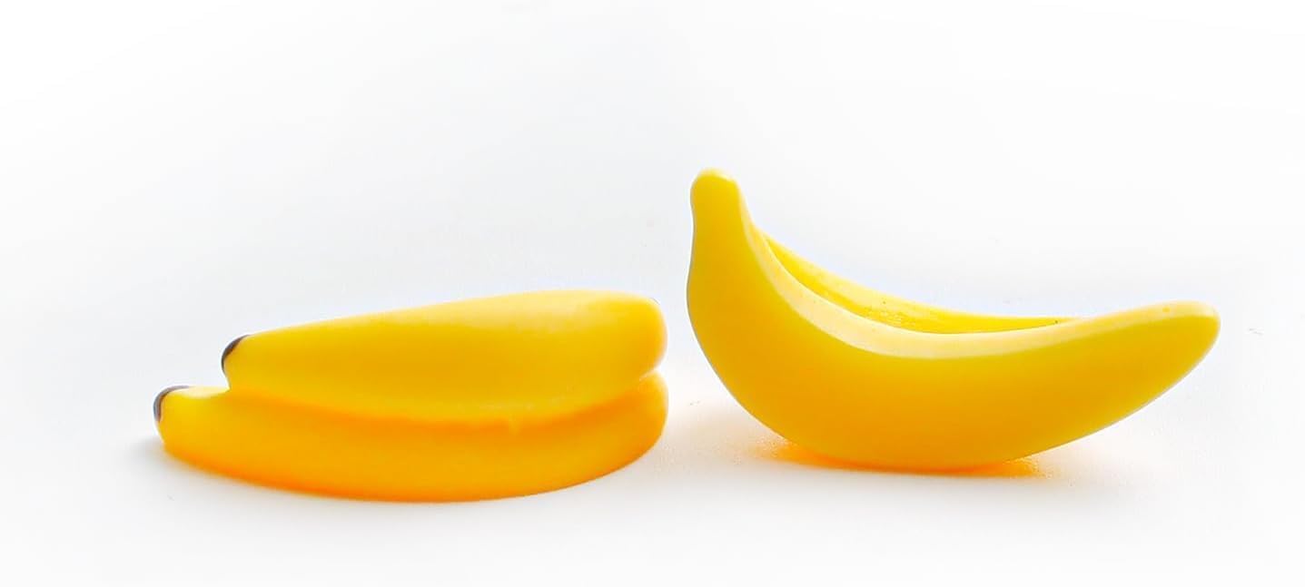 35Pcs Yellow Mini Plastic Artificial Bananas for Decor