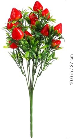 PRETYZOOM 15pcs Artificial Strawberry Picks for Decor and Crafts