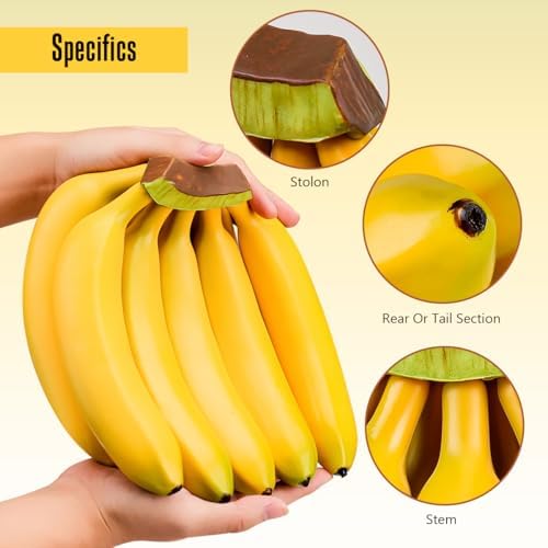 Folmywy 9-Head Banana Artificial Fruit Decor