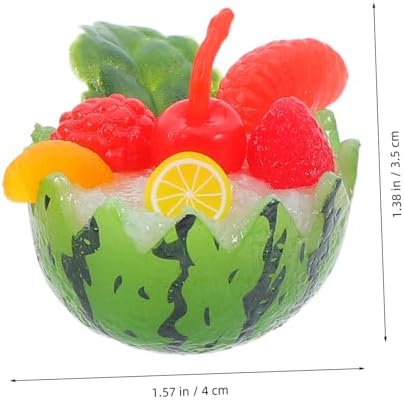 Garneck 5pcs Mini Realistic Watermelon Bowl Artificial Fruit