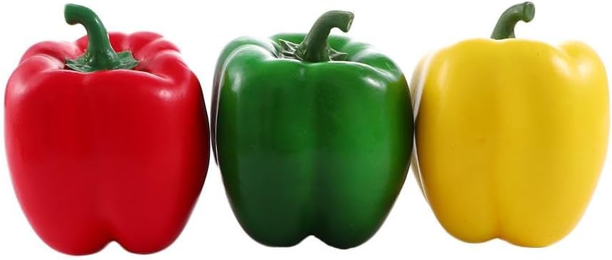 Realistic Artificial Bell Pepper Green Decor Prop