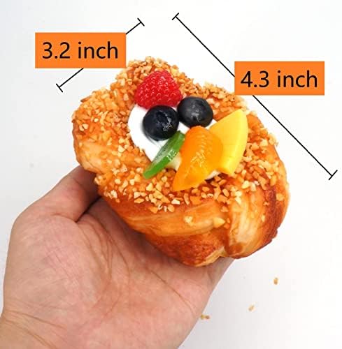 GiftYou 2-Pack Fake Fruit Bread Artificial Food Display Props