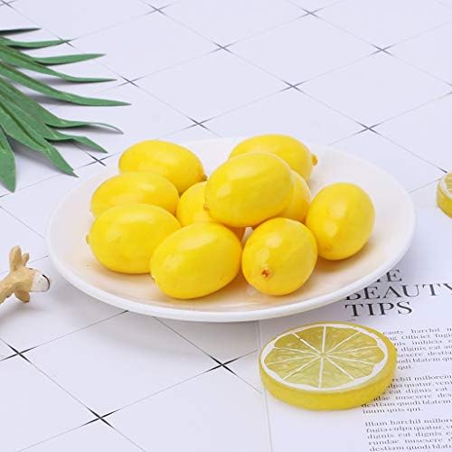 20Pcs Yellow Mini Fake Lemon Fruit Decor