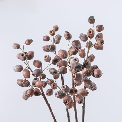 Eucalyptus Artificial Fruit Decorations - Wine Red Zombie Style