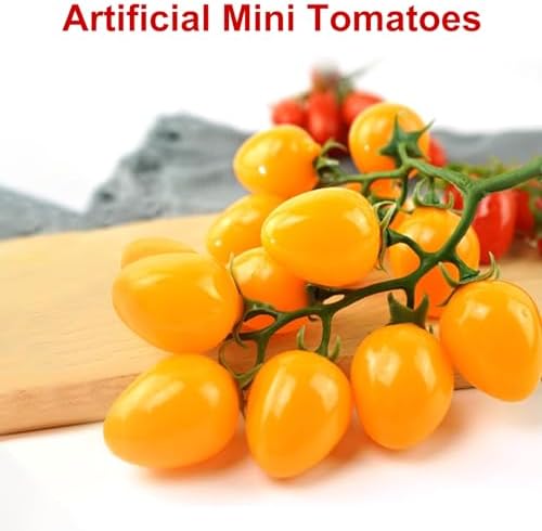 Realistic Artificial Tomato String 2 Pack Red and Yellow