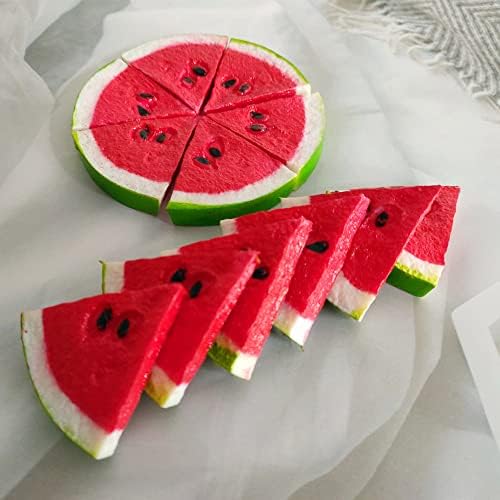 Jilukibo Realistic Fake Watermelon Slices 12 Pack Red