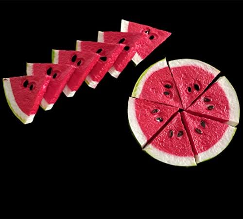 Jilukibo Realistic Fake Watermelon Slices 12 Pack Red