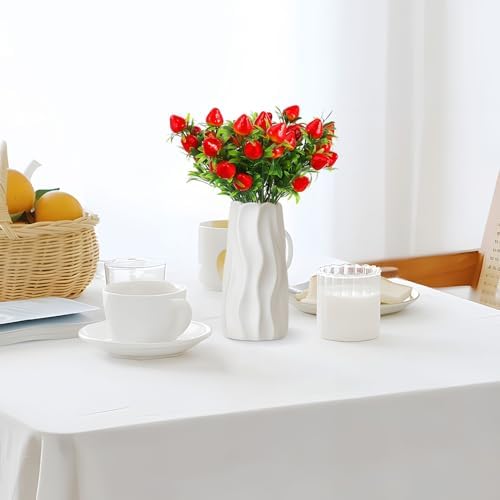 PRETYZOOM 15pcs Artificial Strawberry Picks for Decor and Crafts