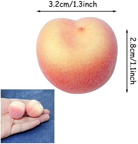 Yueton 20PCS Mini Artificial Peach Decorations