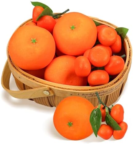 Lorigun Fake Oranges Artificial Fruit Decor Set