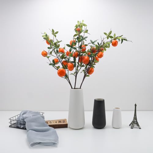 Gresorth 374 Inch Artificial Orange Branch 3pcs