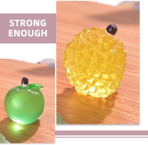 SUPVOX 20Pcs Luminous Mini Fruit Figurines for DIY Crafts