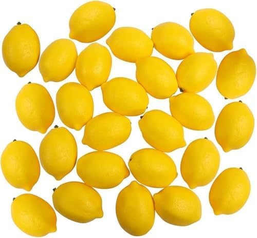 Jowxsx 6 Pieces Mini Artificial Lemons for Home Decor