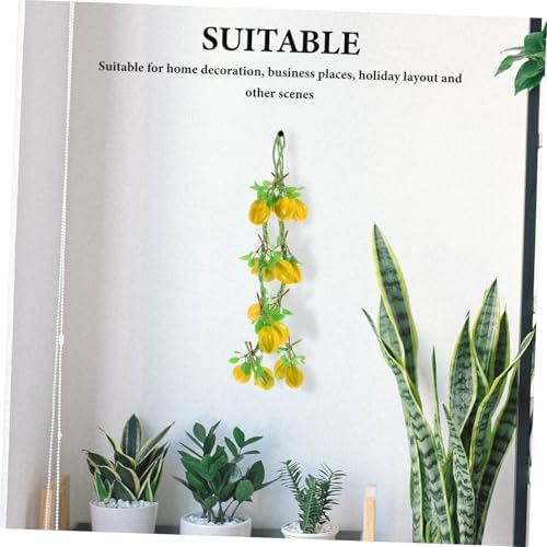 IMIKEYA Artificial Fruit Garland with Green Leaves