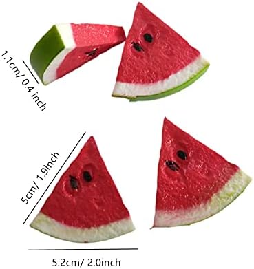 Jilukibo Realistic Fake Watermelon Slices 12 Pack Red