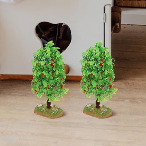 LOGOFUN 2Pcs Artificial Fruit Tree Models
