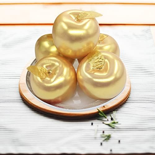 Artificial Gold and Silver Apples for Home Decor