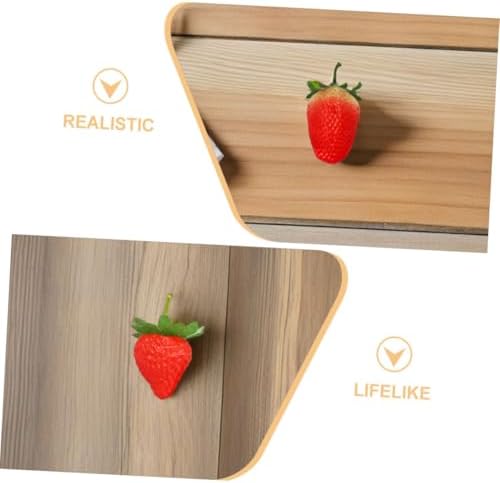IMIKEYA 24pcs Fake Plastic Strawberries Decorative Artificial Fruit Pack
