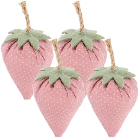 HolidyoYo Fabric Strawberry Bowl Fillers 4pcs