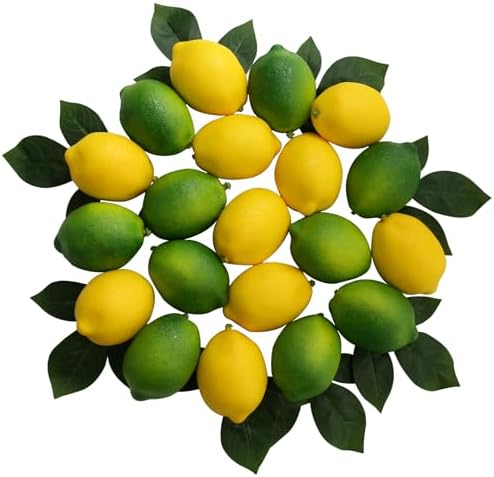 Laiiqi Artificial Lemons Limes 20 Set for Decor