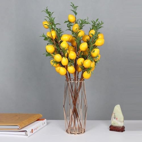 6Pcs Fake Fruit Lemons Branch 236 Inch Lifelike Artificial Lemon Decor for Home and Kitchen