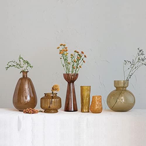 Creative Co-Op Modern Glass Vase Brown