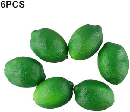 6pcs Plastic Artificial Limes Lemons for Home Decor