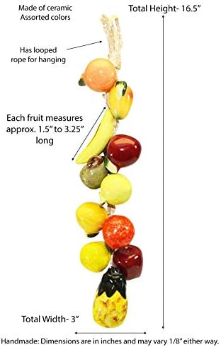 Laredo Small Ceramic Fruit String 165 Inch 11 Fruits
