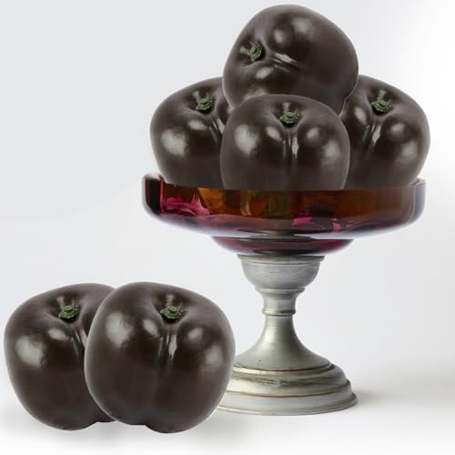 Tuxiaobu Artificial Black Plums 6 Pcs Faux Fruit Decoration