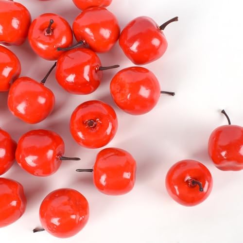 20PCS Red Mini Artificial Apples for Home Decor