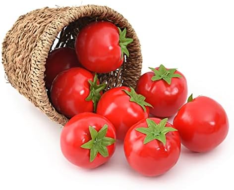 8pcs Artificial Tomatoes for Kitchen Decor and Photography Props