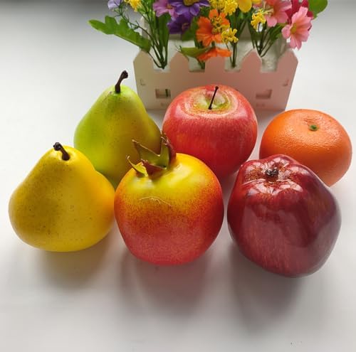 Ebonee Artificial Fruit Set for Decor Photography 6 Pack