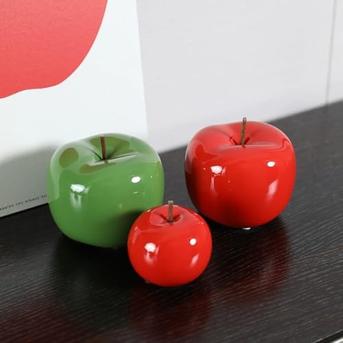 Glossy Ceramic Apple Decor for Modern Farmhouse