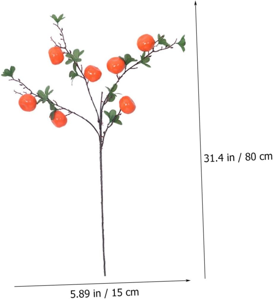 Zerodeko Realistic Artificial Orange Branch Decor