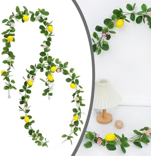 656ft Artificial Lemon Garland for Home Decor