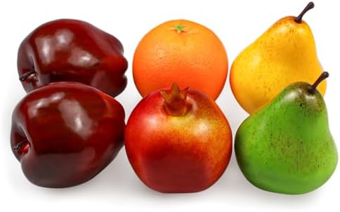 6 Pcs Artificial Fruit Pack Lifelike Decor