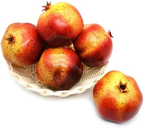 6pcs Artificial Pomegranates for Home Decor and Display