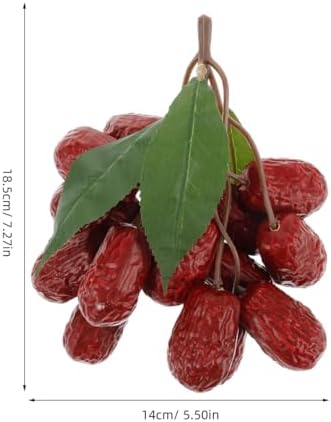 Realistic Red Dates Artificial Fruit Decorations