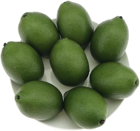 Gresorth 8pcs Artificial Lifelike Green Lemon Decor
