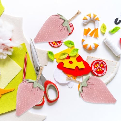 Luxshiny Faux Fabric Strawberries 4Pcs Decor for Farmhouse