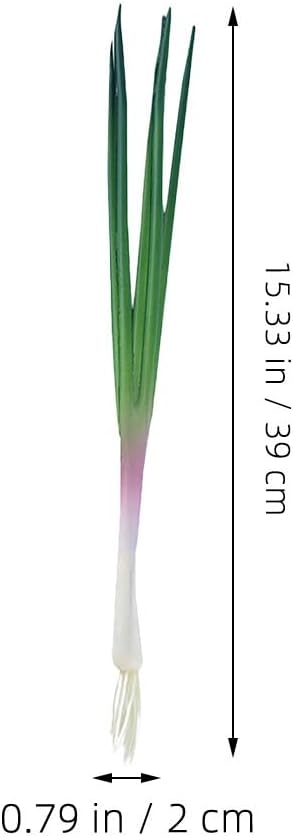 Cabilock Artificial Green Onions 6 Pack Realistic Decor