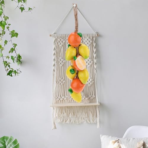 Woration Ceramic Fruit Hanging Decor String