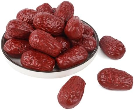 LUEYAO Artificial Red Dates 20 Pcs Lifelike Decoration