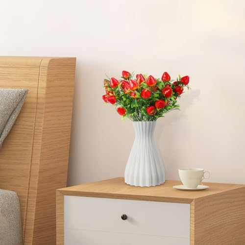 DOITOOL Realistic Artificial Strawberry Plants 15Pcs Decor Set