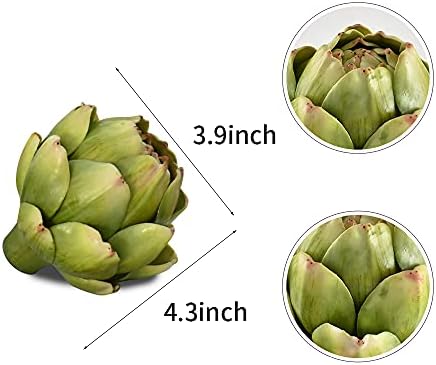 Artichoke Artificial Decor Set of 3 Green Red