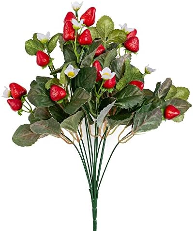Factory Direct Craft Artificial Strawberry Bush 17 Inch Tall