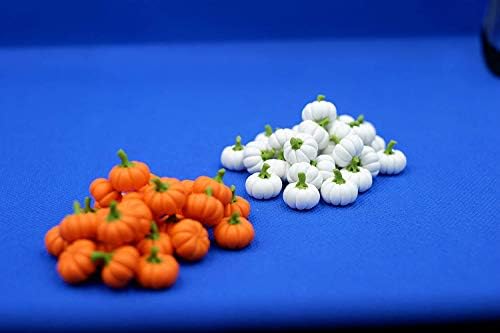 1shopforyou Mixed 20 pcs White and Orange Artificial Pumpkins