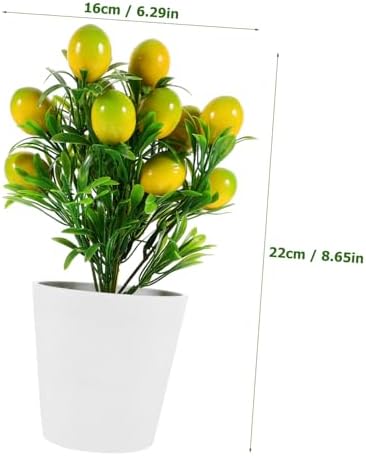 LIFKOME Artificial Lemon Branches Potted Plant Decor