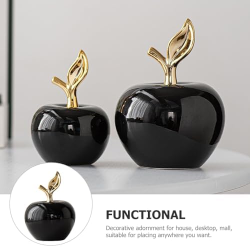 MAGICLULU Realistic Ceramic Apple Statue