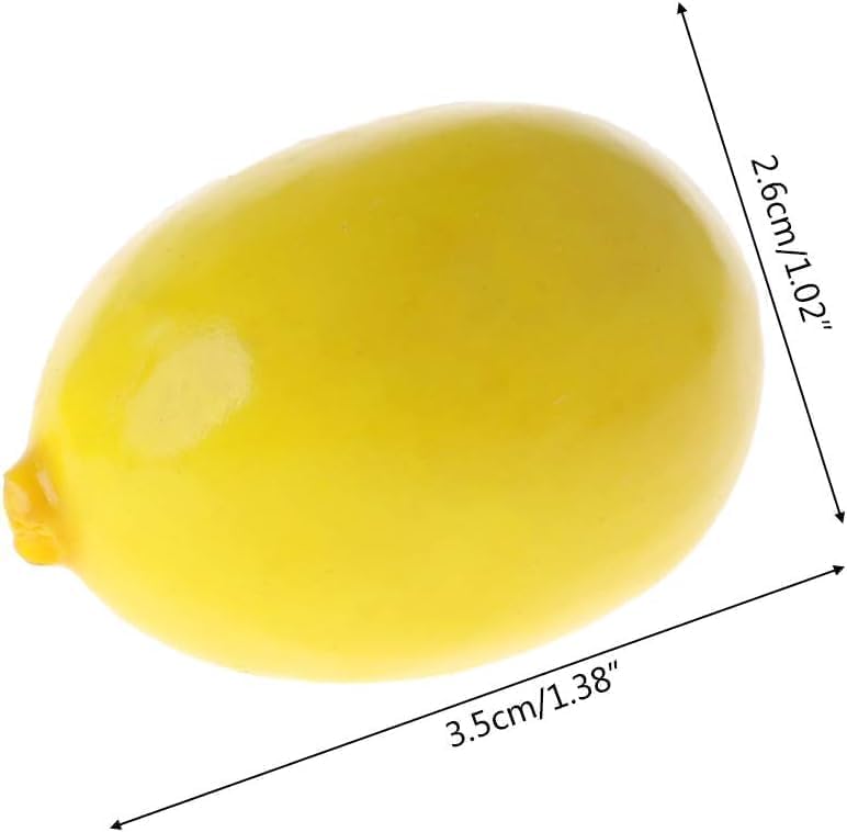 20PCS Mini Fake Lemon Fruit Decor Art
